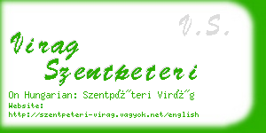 virag szentpeteri business card